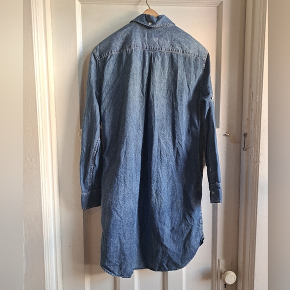 Size Small Rag & Bone Chambray Dress - Denim Shirtdress - Oversized Denim Shirt - Picture 7 of 10